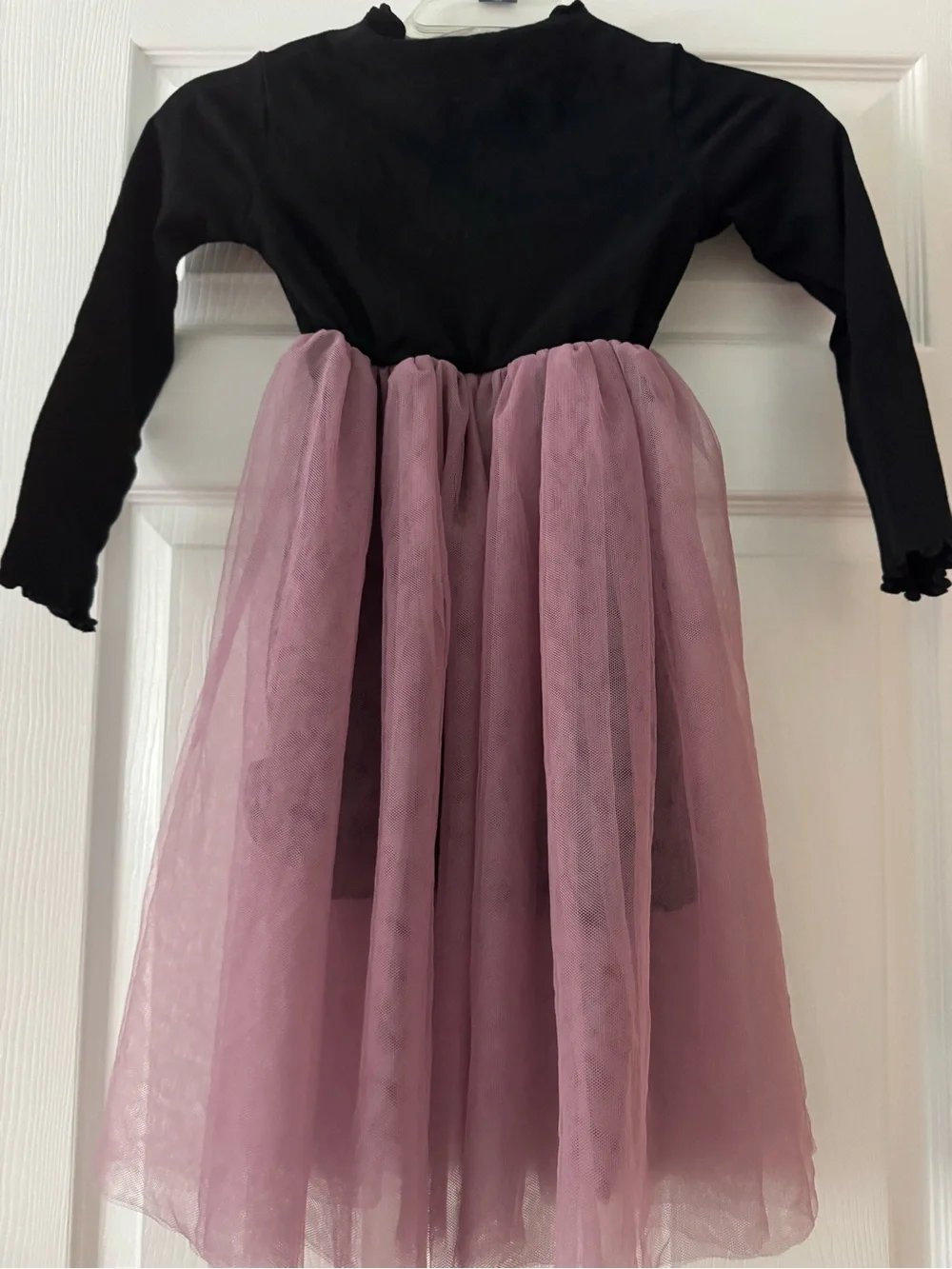 Black & Mauve Tulle Skirt Kids Dress - [Brand]